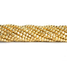 2mm 22kt Gold Plated Copper Plain Cube Beads 8 inch 78 pieces - The Bead Traders