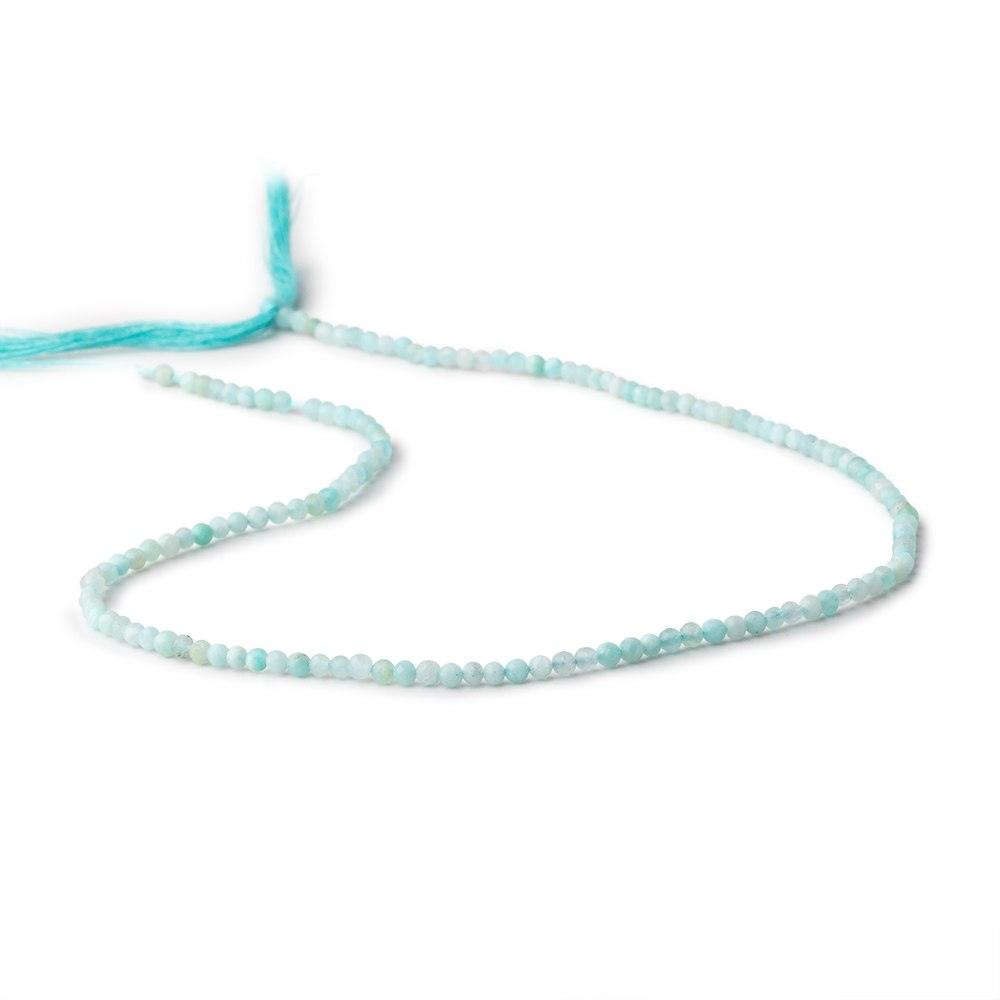 2mm Amazonite Micro Faceted Round Beads 12.5 inch 140 pieces - The Bead Traders