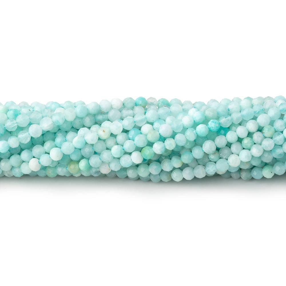 2mm Amazonite Micro Faceted Round Beads 12.5 inch 140 pieces - The Bead Traders