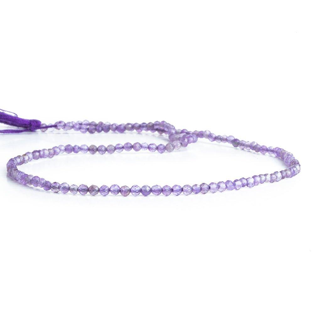 2mm Amethyst Microfaceted Round Beads 12 inch 140 pieces - The Bead Traders