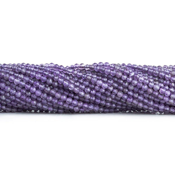 2mm Amethyst Microfaceted Round Beads 12 inch 140 pieces
