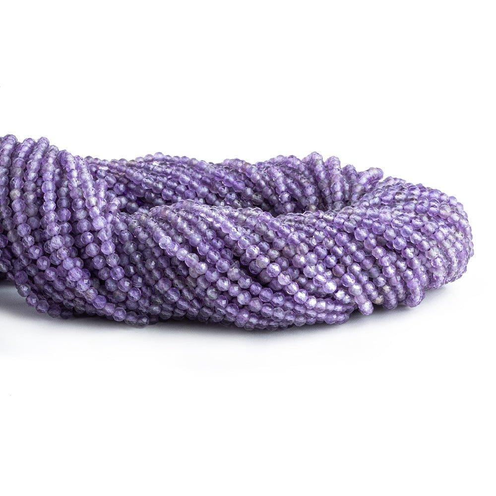 2mm Amethyst Microfaceted Round Beads 12 inch 140 pieces - The Bead Traders