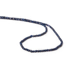 2mm Blue Sapphire Micro Faceted Rondelle beads 13 inch 140 pieces AA - The Bead Traders