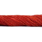 2mm Carnelian Microfaceted Rounds 12 inch 140 beads - The Bead Traders