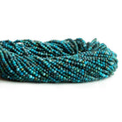2mm Chrysocolla Microfaceted Round Beads 12 inch 140 pieces - The Bead Traders
