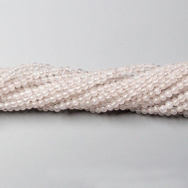 2mm Crystal Quartz plain rounds 13 inches 180 beads