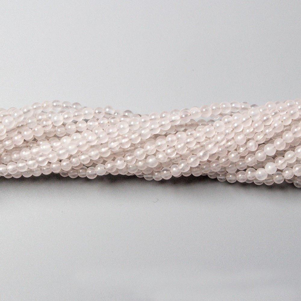 2mm Crystal Quartz plain rounds 13 inches 180 beads - The Bead Traders