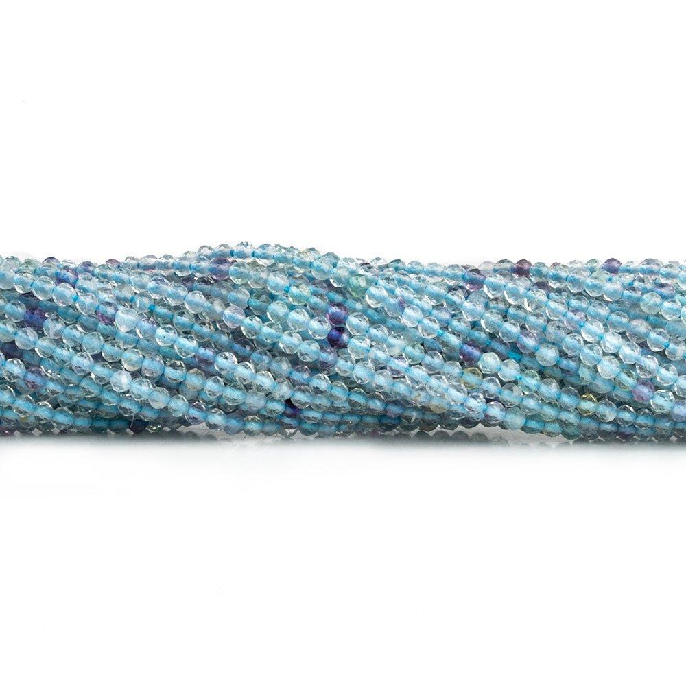 2mm Fluorite Microfaceted Round Beads 12 inch 140 pieces - The Bead Traders