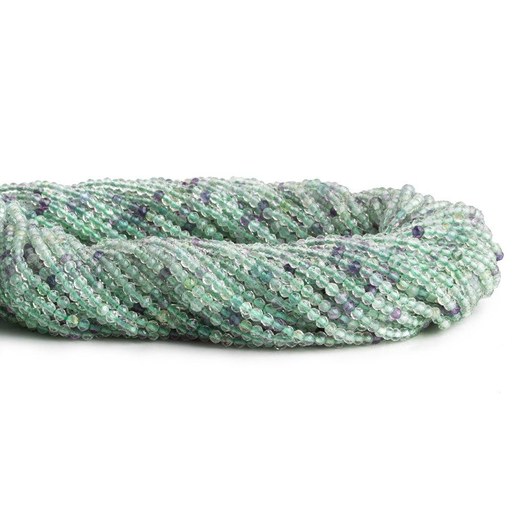 2mm Fluorite Microfaceted Round Beads 12 inch 140 pieces - The Bead Traders