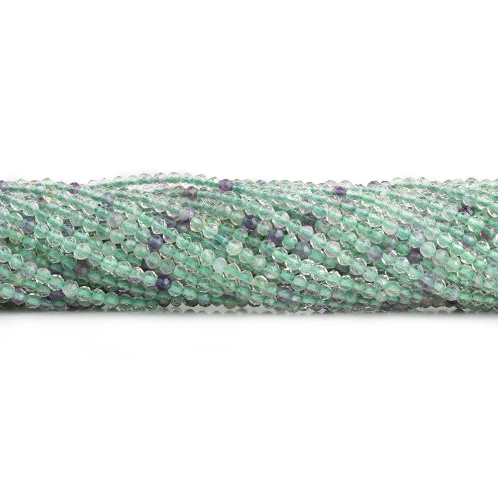 2mm Fluorite Microfaceted Round Beads 12 inch 140 pieces - The Bead Traders