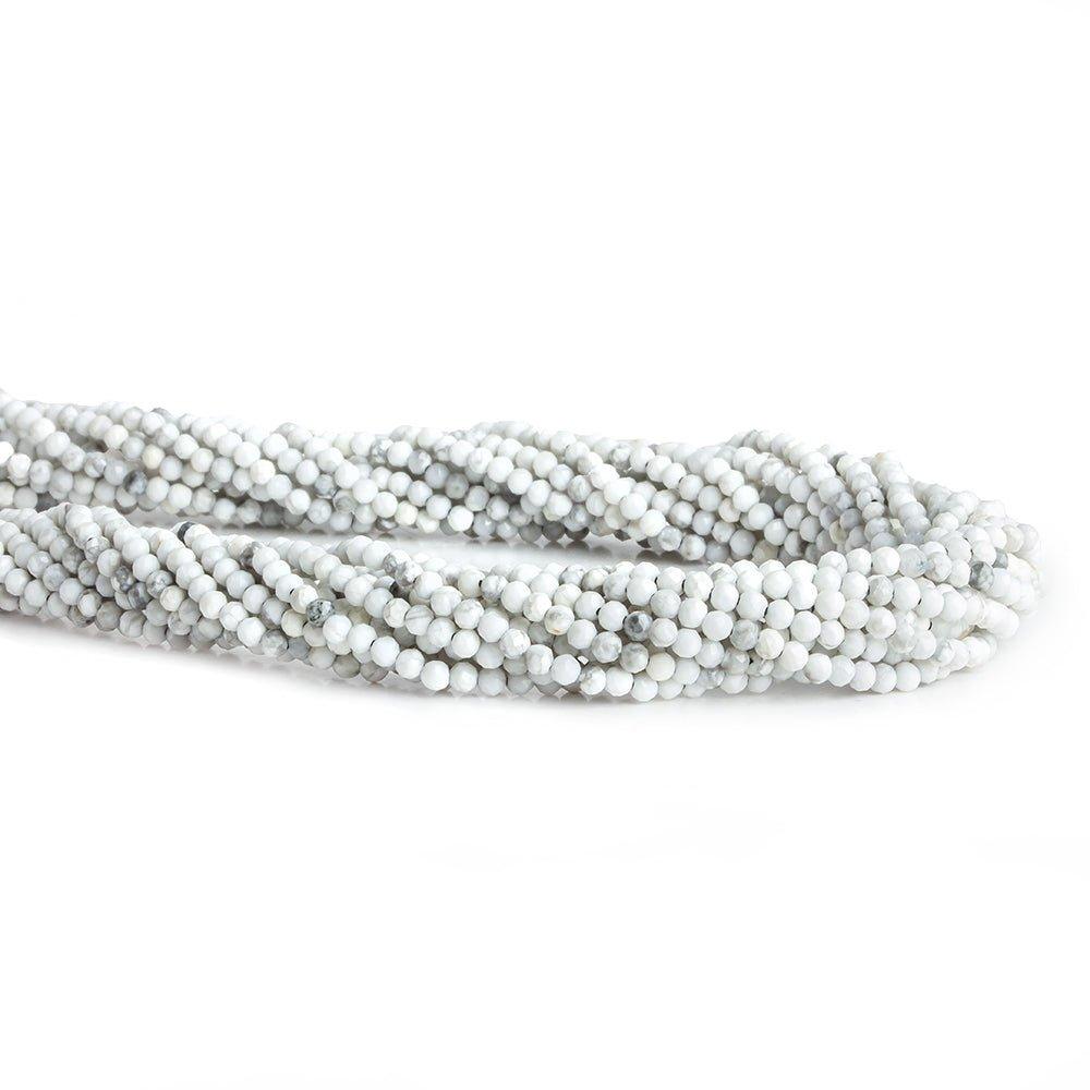 2mm Howlite Micro Faceted Round Beads 12.5 inch 172 pieces - The Bead Traders