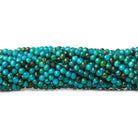 2mm Imitation Chrysocolla microfaceted round beads 13 inch 175 pieces - The Bead Traders