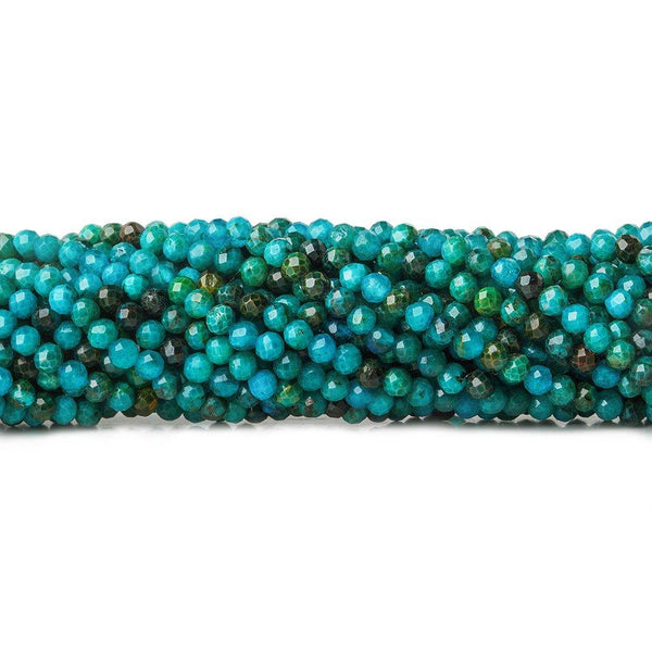 2mm Imitation Chrysocolla microfaceted round beads 13 inch 175 pieces