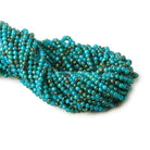 2mm Imitation Chrysocolla microfaceted round beads 13 inch 175 pieces - The Bead Traders