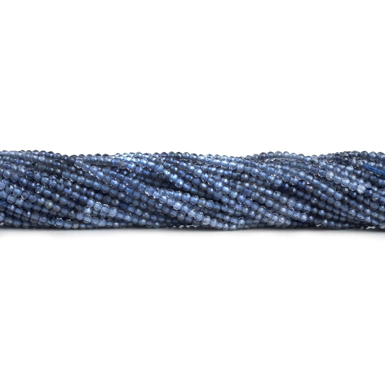 2mm Iolite Microfaceted Rounds 12 inch 175 beads - The Bead Traders
