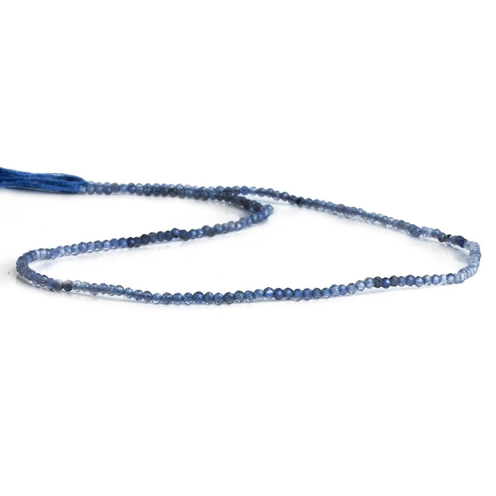 2mm Iolite Microfaceted Rounds 12 inch 175 beads - The Bead Traders