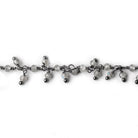 2mm Labradorite micro faceted round Black Gold Dangling Chain by the foot - The Bead Traders