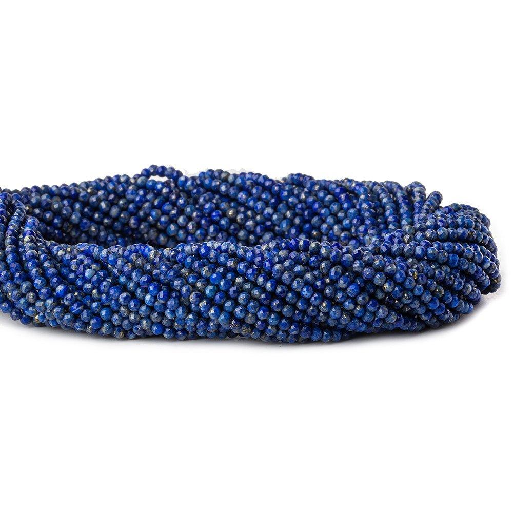 2mm Lapis Lazuli MicroFaceted rondelles 13 inch 155 beads - The Bead Traders