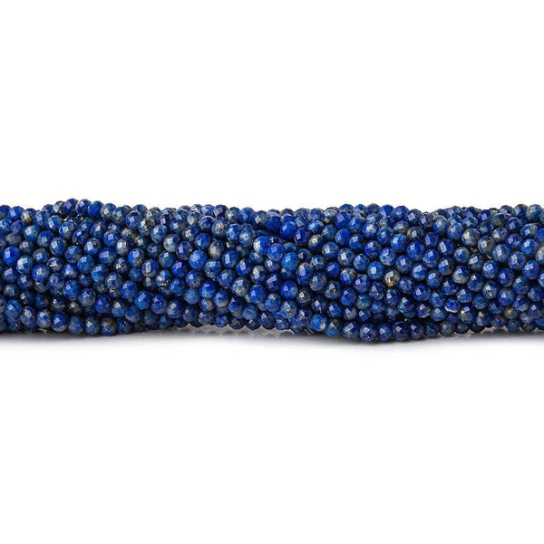 2mm Lapis Lazuli Micro Faceted round 13 inch 155 beads