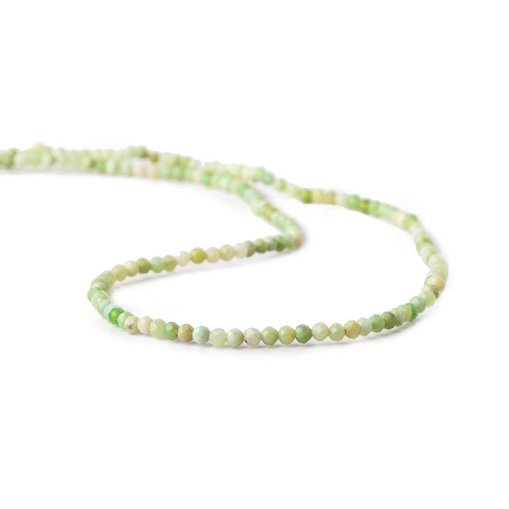 2mm Lemon Chrysoprase microfaceted round beads 13 inch 170 pieces - The Bead Traders