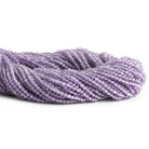 2mm Light Amethyst Microfaceted Round Beads 12 inch 140 pieces - The Bead Traders