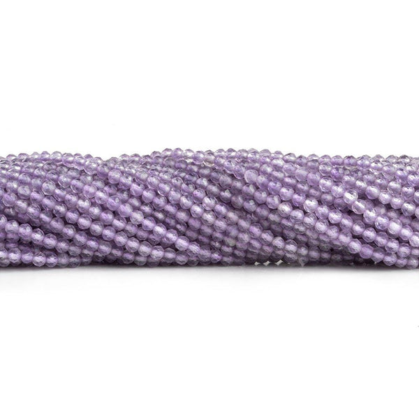 2.2mm Light Amethyst Microfaceted Round Beads 12 inch 140 pieces