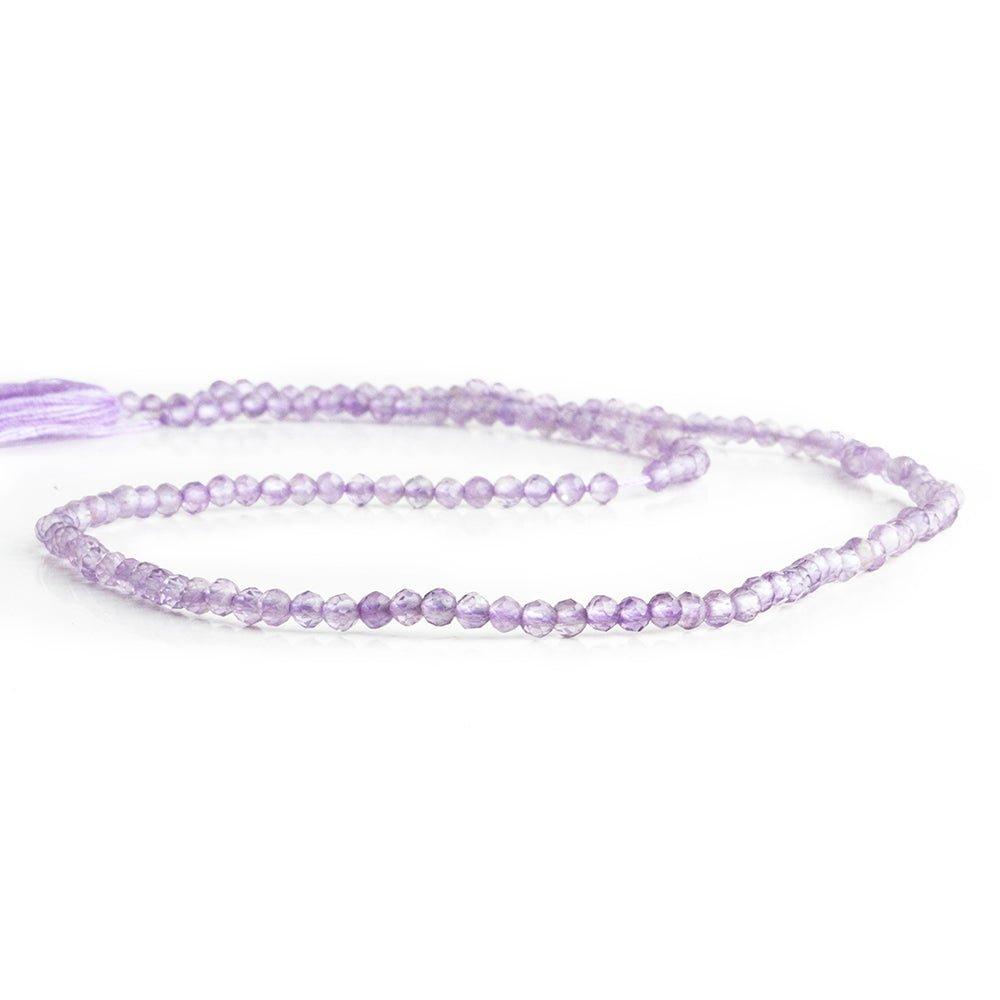 2mm Light Amethyst Microfaceted Round Beads 12 inch 140 pieces - The Bead Traders