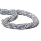 2mm Light Blue Chalcedony MicroFaceted rondelles 13 inch 160 beads - The Bead Traders