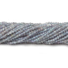 2mm Light Blue Chalcedony MicroFaceted rondelles 13 inch 160 beads - The Bead Traders