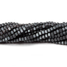 2mm Matte Hematite rounded corner cube Beads 15.5 inch 185 pieces - The Bead Traders