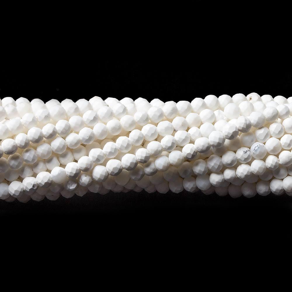 2mm Matte Magnesite Micro Faceted round beads 13 inch 180 pieces - The Bead Traders