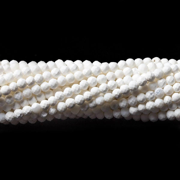 2mm Matte Magnesite Micro Faceted round beads 13 inch 180 pieces