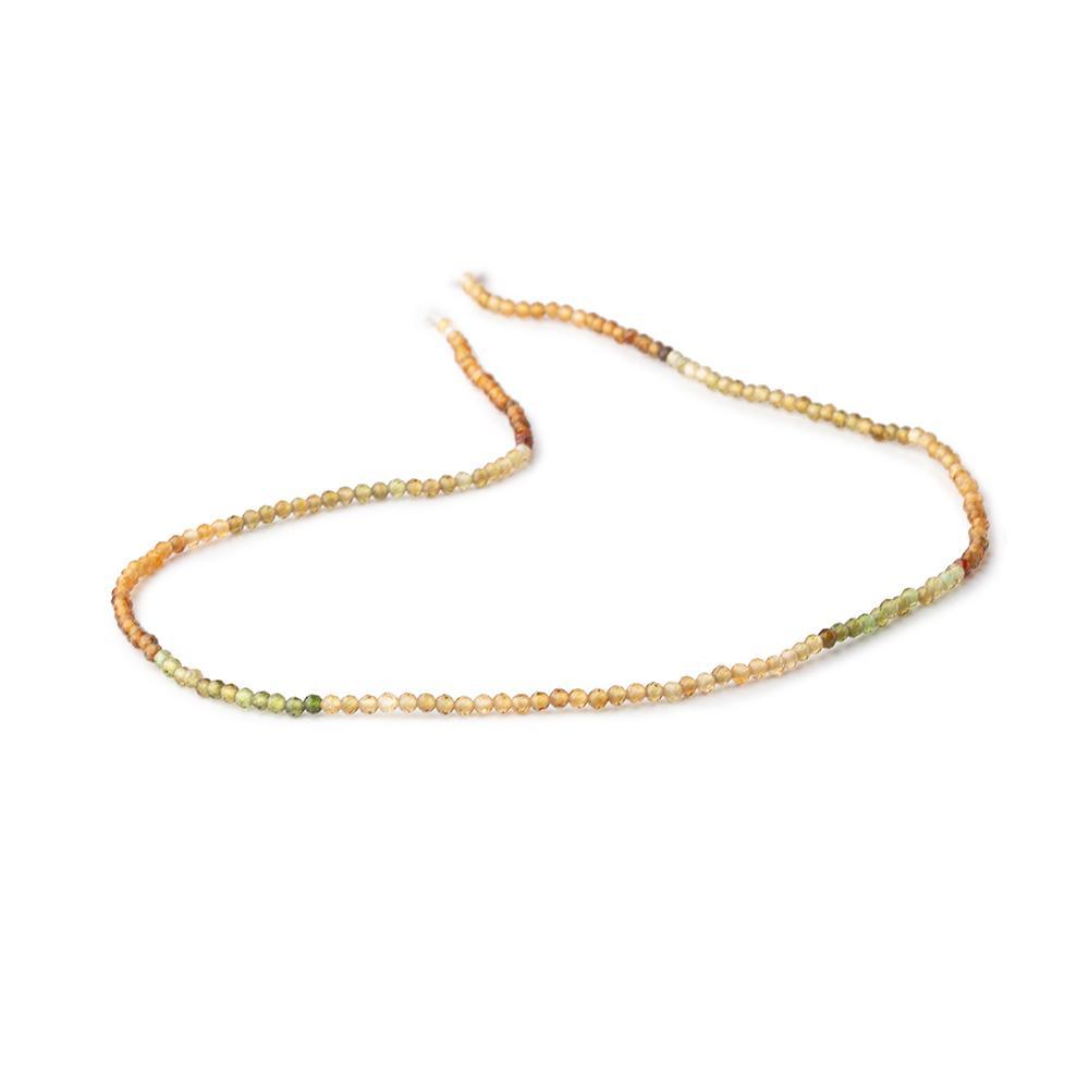 2mm Multi Color Tourmaline Micro Faceted Round Beads 12 inch 169 pieces - The Bead Traders