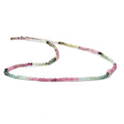 2mm Multi Color Tourmaline microfaceted rondelle beads 12.5 inch 178 pieces - The Bead Traders