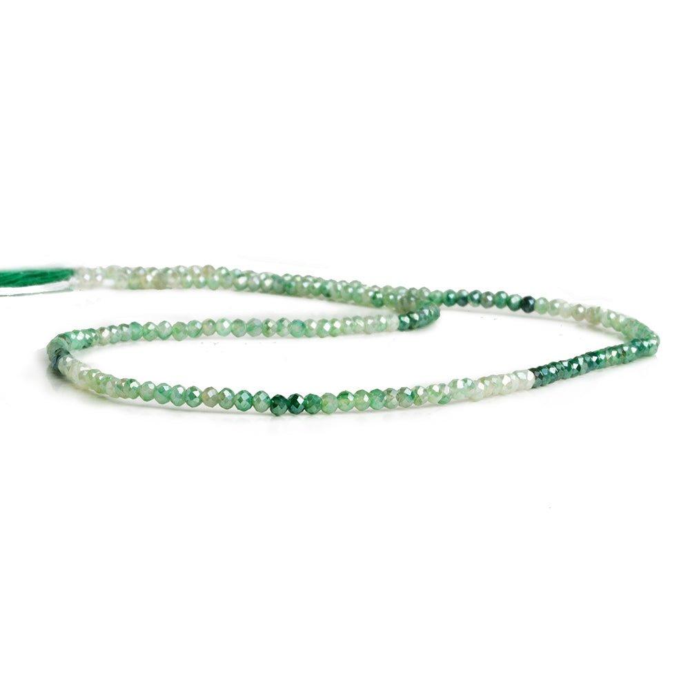 2mm Mystic Green Moonstone Microfaceted Round Beads 12 inch 200 pieces - The Bead Traders