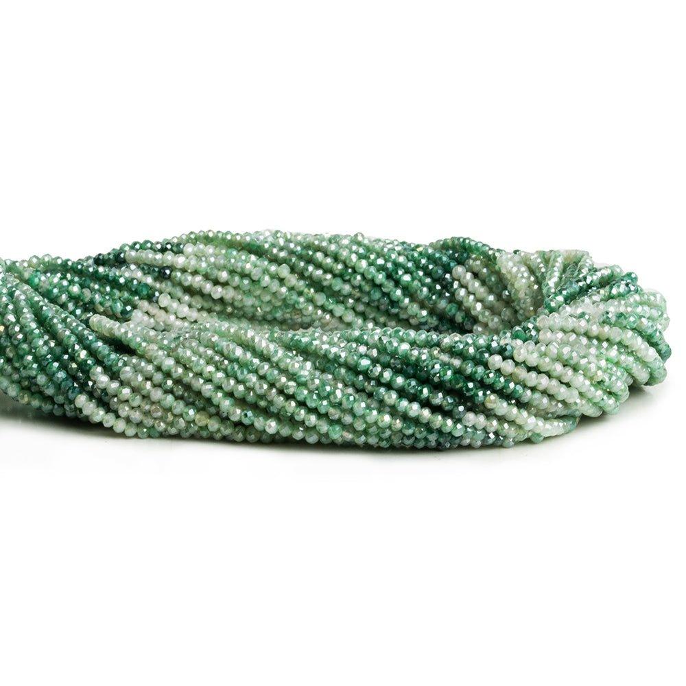 2mm Mystic Green Moonstone Microfaceted Round Beads 12 inch 200 pieces - The Bead Traders