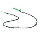 2mm Mystic Green Peacock Black Spinel microfaceted rounds 175 beads - The Bead Traders