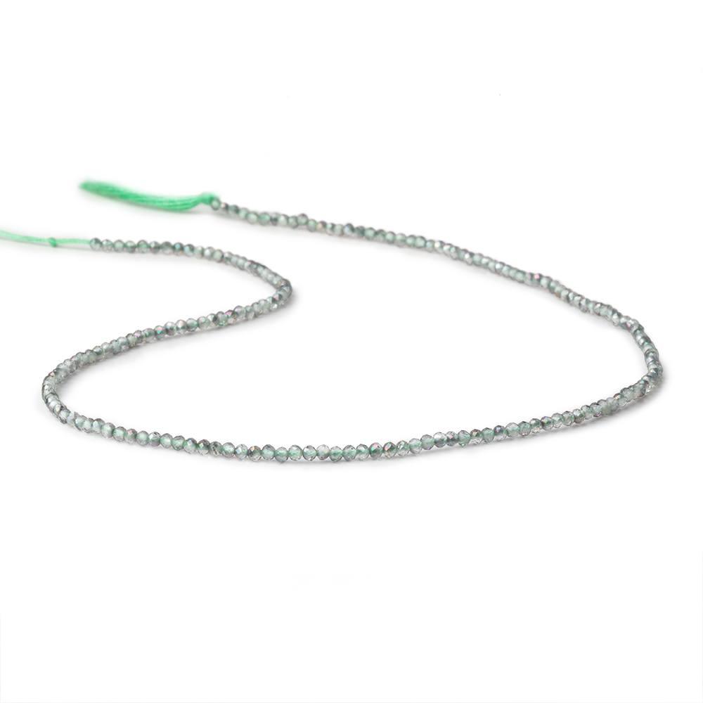 2mm Mystic Green Topaz micro faceted rondelle beads 13 inch 180 pieces - The Bead Traders