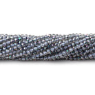 2mm Mystic Periwinkle Blue Topaz micro faceted rondelle beads 13 inch 180 pieces - The Bead Traders