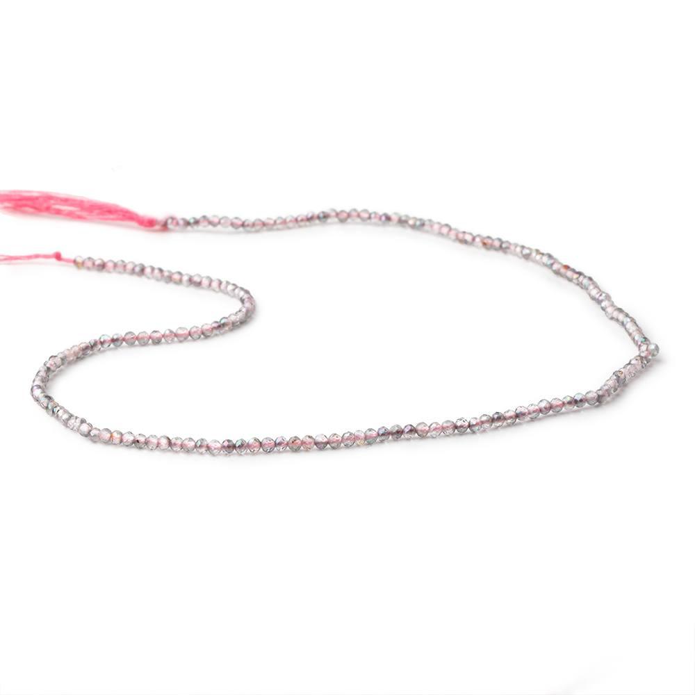 2mm Mystic Pink Topaz micro faceted rondelle beads 13 inch 180 pieces - The Bead Traders