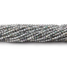2mm Mystic White Topaz micro faceted rondelle beads 13 inch 180 pieces - The Bead Traders