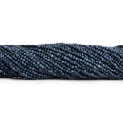 2mm Natural Blue Sapphire Microfaceted Rounds 12 inch 165 beads - The Bead Traders