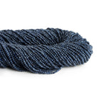 2mm Natural Blue Sapphire Microfaceted Rounds 12 inch 165 beads - The Bead Traders