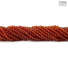 2mm Orange Chalcedony Plain Round Beads 15 inch - The Bead Traders