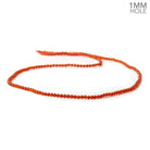 2mm Orange Chalcedony Plain Round Beads 15 inch - The Bead Traders