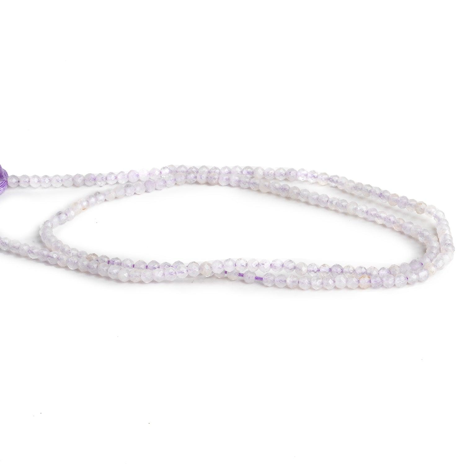 2mm Pale Amethyst Microfaceted Rounds 12 inch 160 beads - The Bead Traders