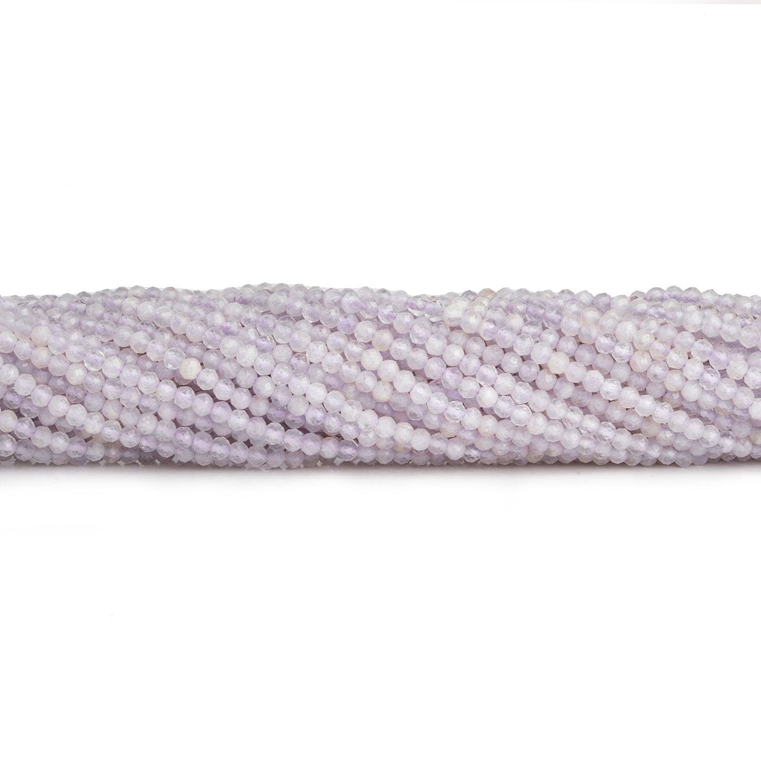 2mm Pale Amethyst Microfaceted Rounds 12 inch 160 beads - The Bead Traders
