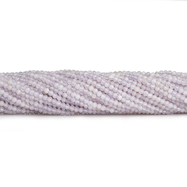 2mm Pale Amethyst Microfaceted Rounds 12 inch 160 beads
