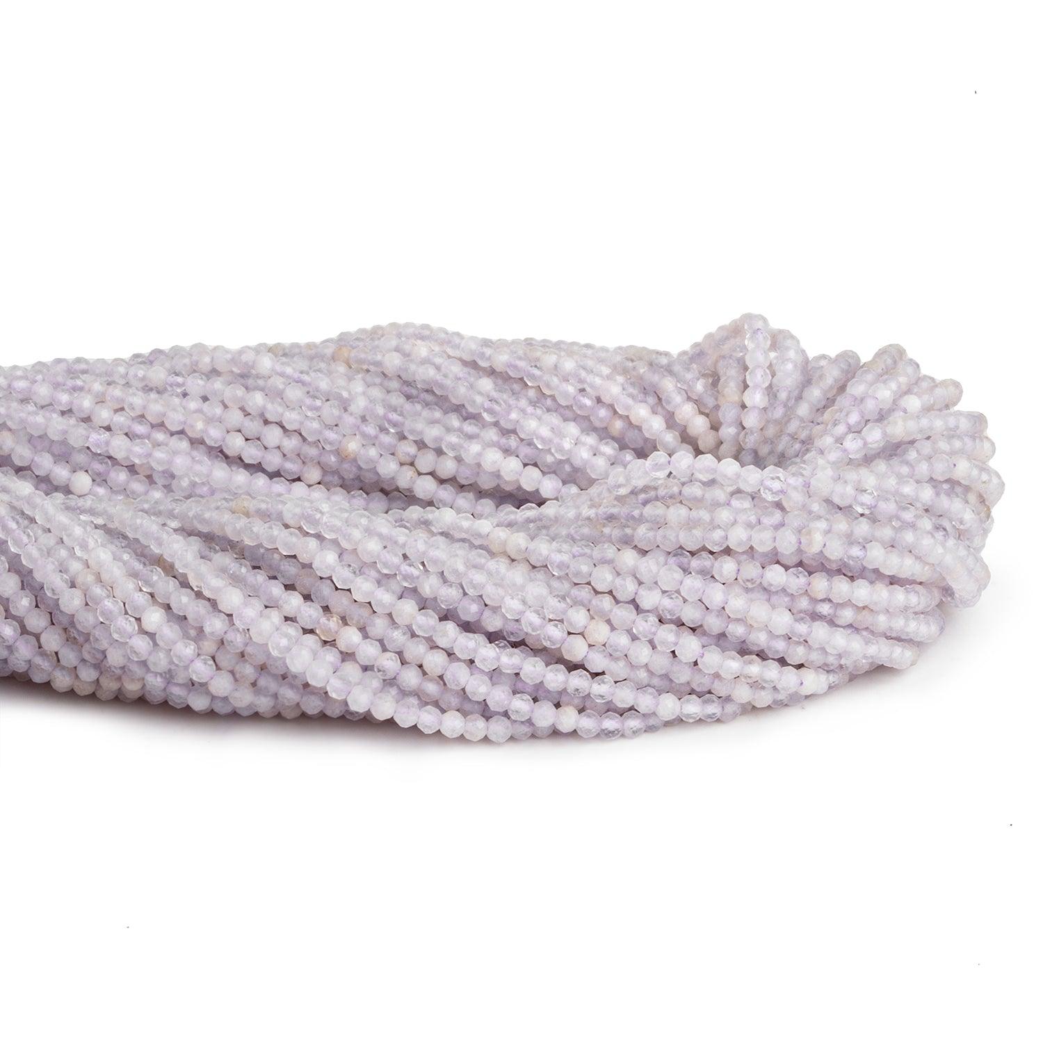 2mm Pale Amethyst Microfaceted Rounds 12 inch 160 beads - The Bead Traders
