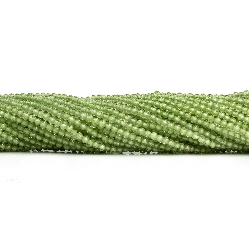 2mm Peridot Microfaceted Round Beads 12 inch 200 pieces - The Bead Traders